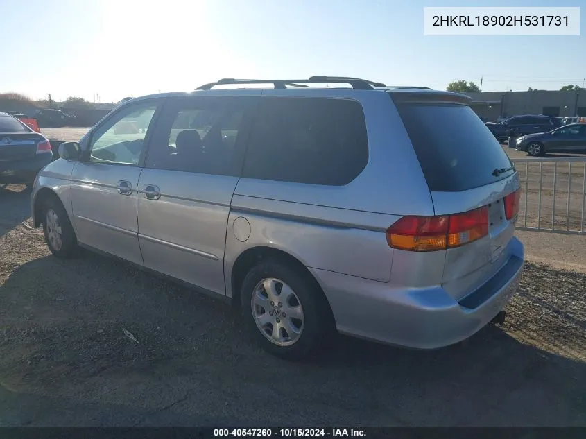 2HKRL18902H531731 2002 Honda Odyssey Ex-L