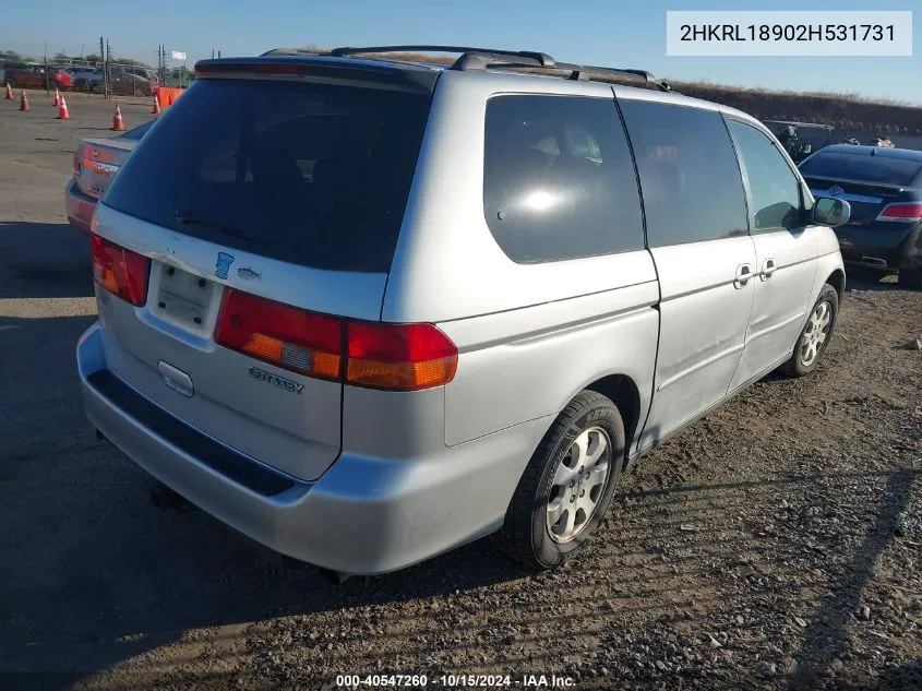 2HKRL18902H531731 2002 Honda Odyssey Ex-L