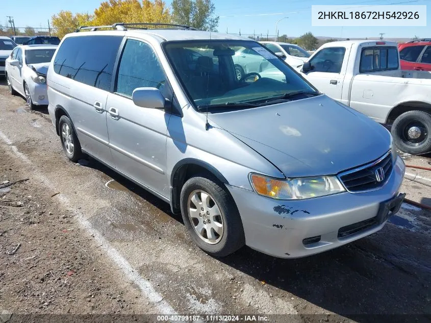 2HKRL18672H542926 2002 Honda Odyssey Ex