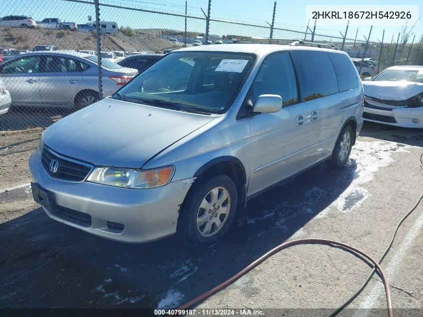 2HKRL18672H542926 2002 Honda Odyssey Ex