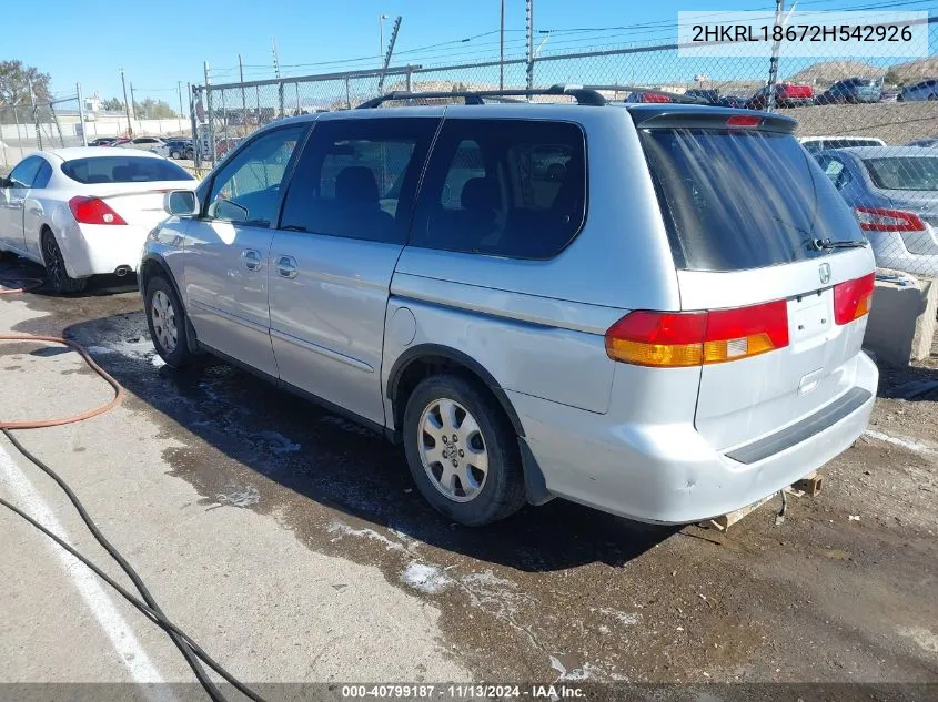 2HKRL18672H542926 2002 Honda Odyssey Ex