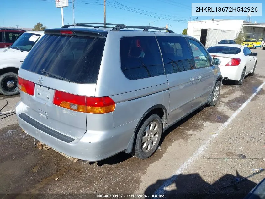 2HKRL18672H542926 2002 Honda Odyssey Ex