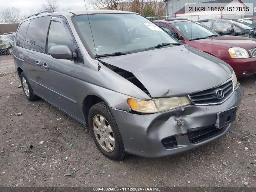 2HKRL18662H517855 2002 Honda Odyssey Ex