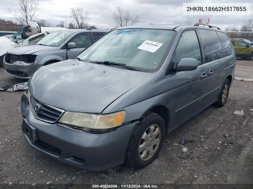 2HKRL18662H517855 2002 Honda Odyssey Ex