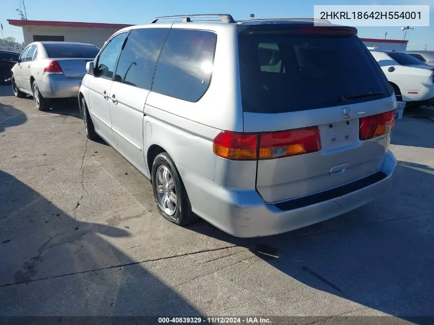 2HKRL18642H554001 2002 Honda Odyssey Ex