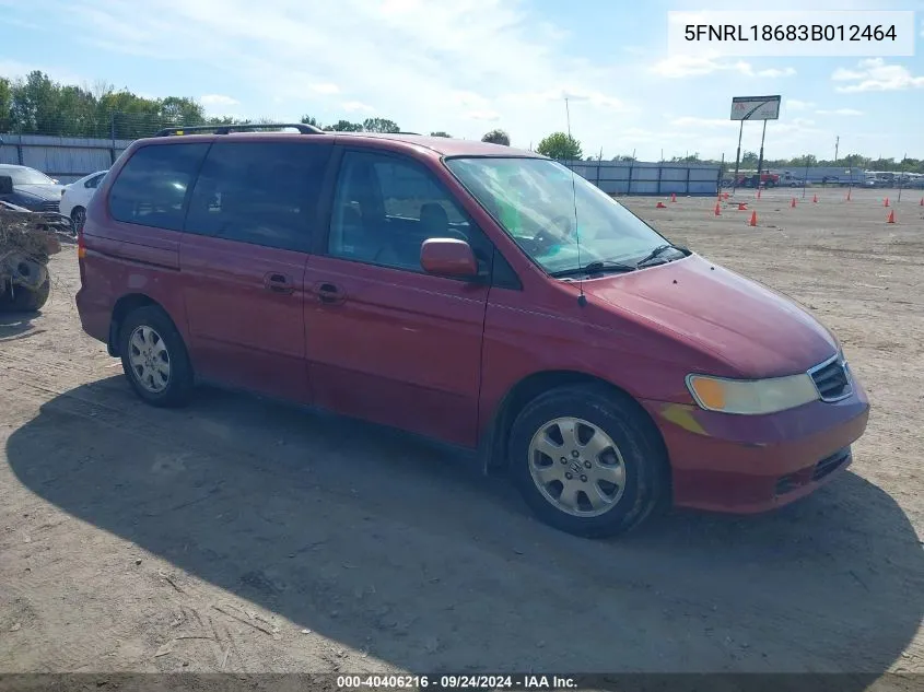 2003 Honda Odyssey Ex VIN: 5FNRL18683B012464 Lot: 40406216