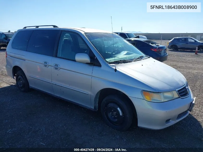 5FNRL18643B008900 2003 Honda Odyssey Ex