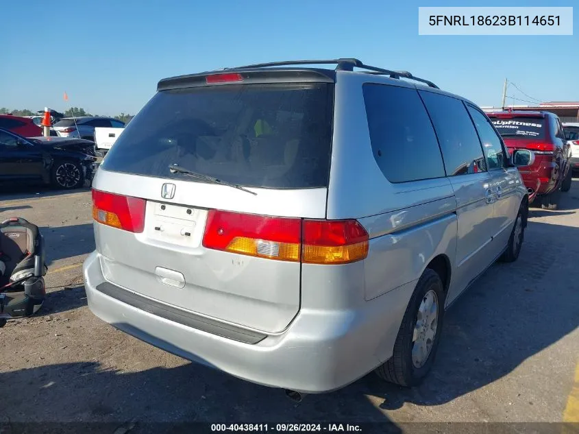 5FNRL18623B114651 2003 Honda Odyssey Ex