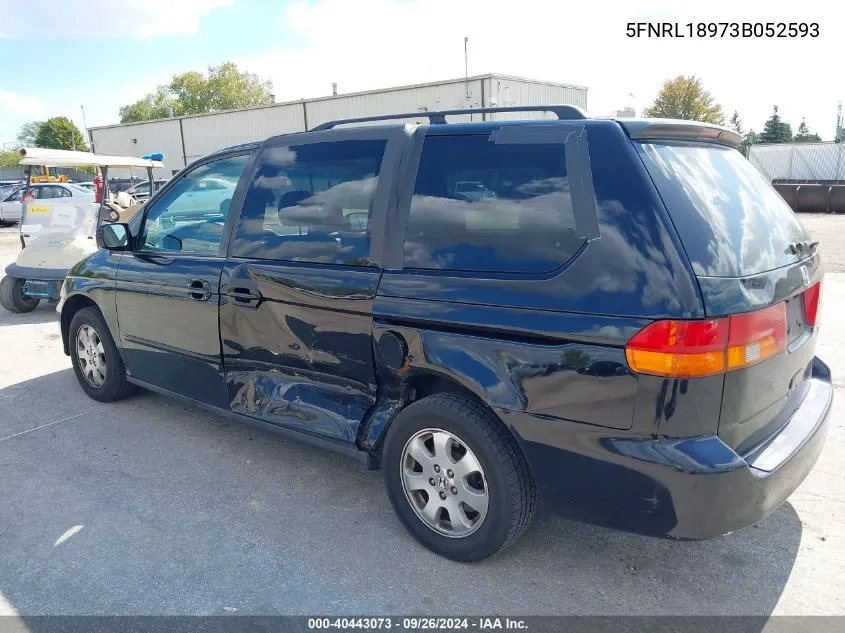 2003 Honda Odyssey Ex-L VIN: 5FNRL18973B052593 Lot: 40443073