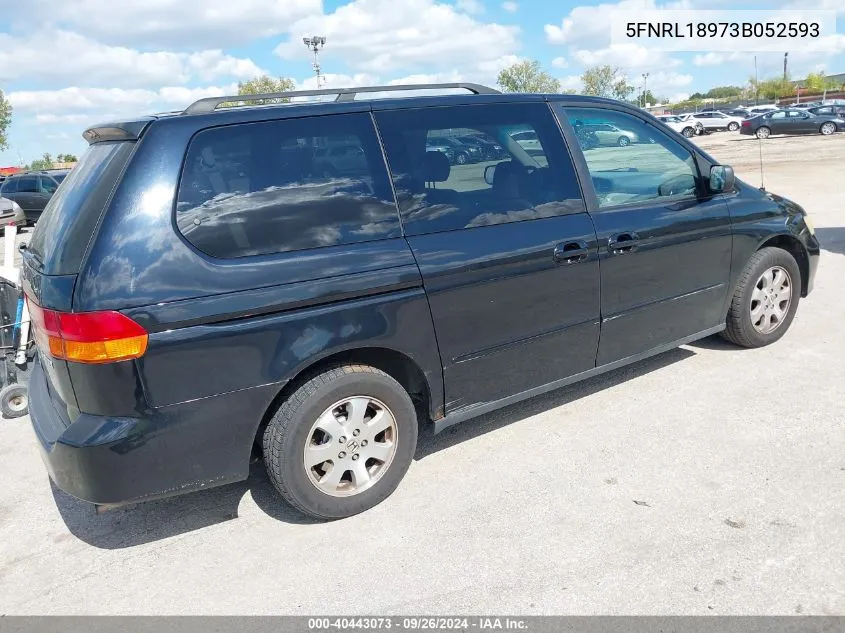 2003 Honda Odyssey Ex-L VIN: 5FNRL18973B052593 Lot: 40443073