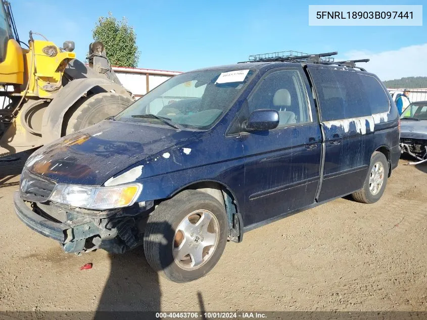 5FNRL18903B097441 2003 Honda Odyssey Ex-L