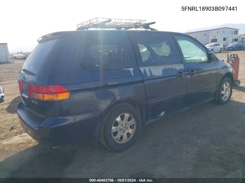 5FNRL18903B097441 2003 Honda Odyssey Ex-L