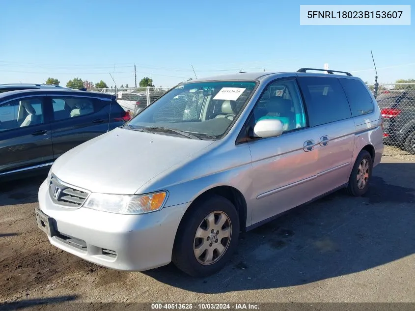 2003 Honda Odyssey Ex-L VIN: 5FNRL18023B153607 Lot: 40513625