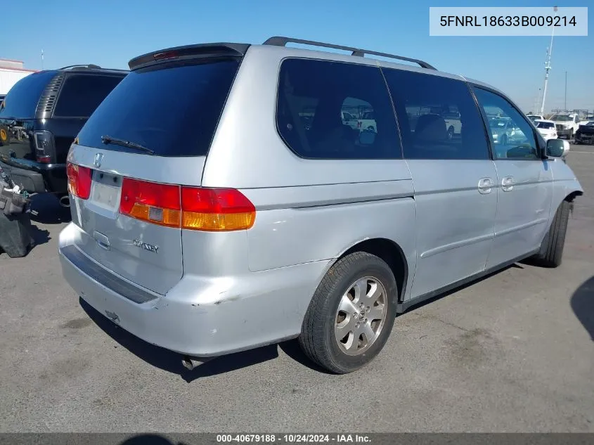 2003 Honda Odyssey Ex VIN: 5FNRL18633B009214 Lot: 40679188