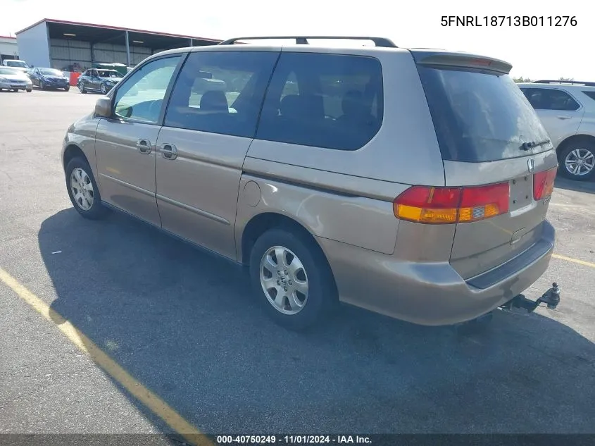 2003 Honda Odyssey Ex-L VIN: 5FNRL18713B011276 Lot: 40750249