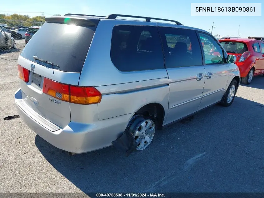 2003 Honda Odyssey Ex VIN: 5FNRL18613B090861 Lot: 40753538