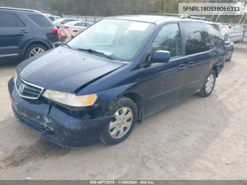 2003 Honda Odyssey Ex-L VIN: 5FNRL18053B066333 Lot: 40772019