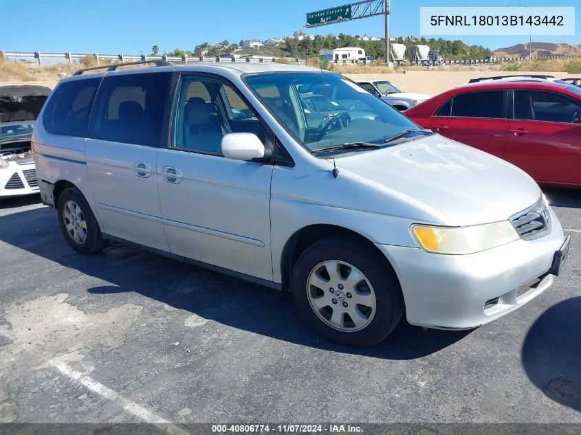 5FNRL18013B143442 2003 Honda Odyssey Ex-L