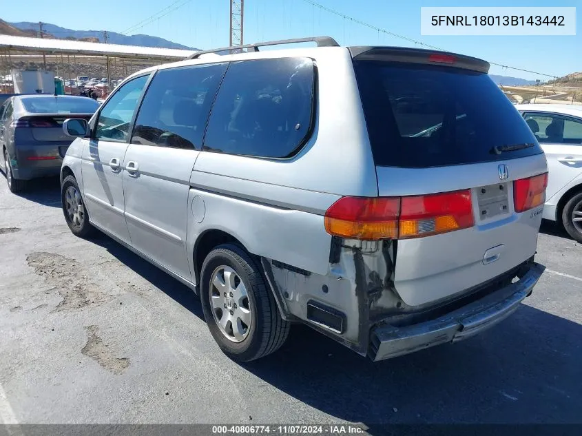 5FNRL18013B143442 2003 Honda Odyssey Ex-L