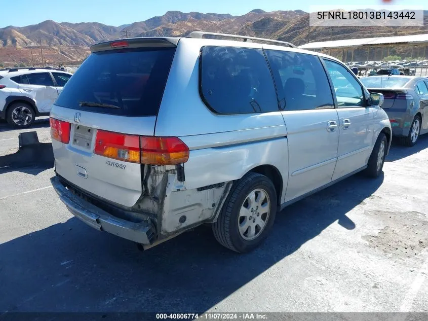 5FNRL18013B143442 2003 Honda Odyssey Ex-L