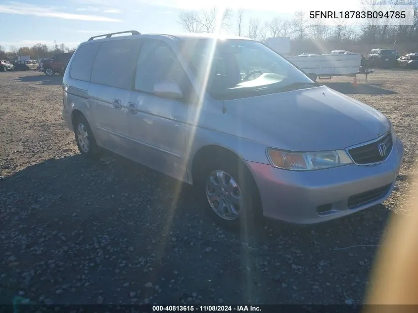 2003 Honda Odyssey Ex-L VIN: 5FNRL18783B094785 Lot: 40813615