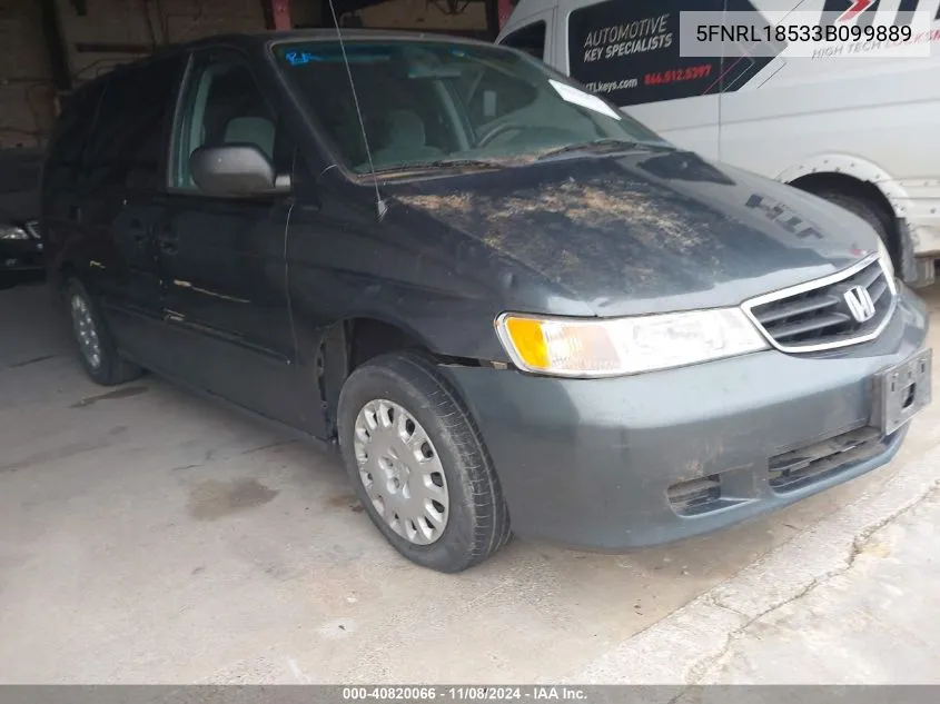 2003 Honda Odyssey Lx VIN: 5FNRL18533B099889 Lot: 40820066