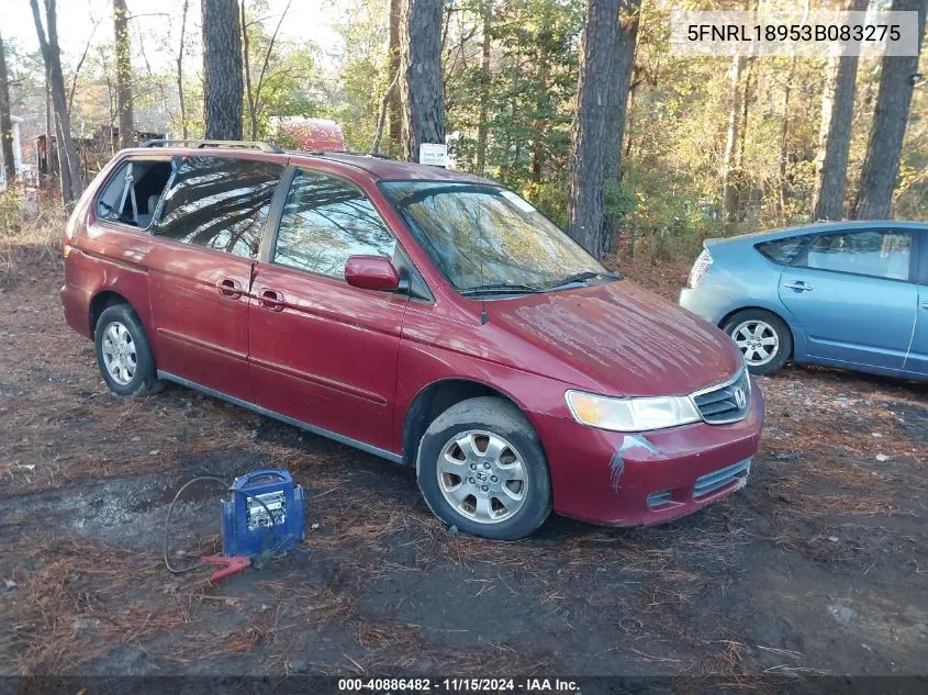 2003 Honda Odyssey Ex-L VIN: 5FNRL18953B083275 Lot: 40886482