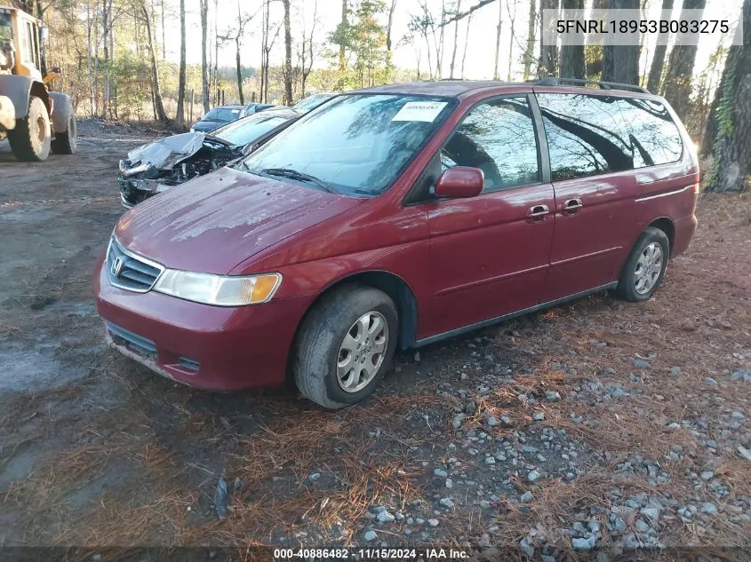 2003 Honda Odyssey Ex-L VIN: 5FNRL18953B083275 Lot: 40886482