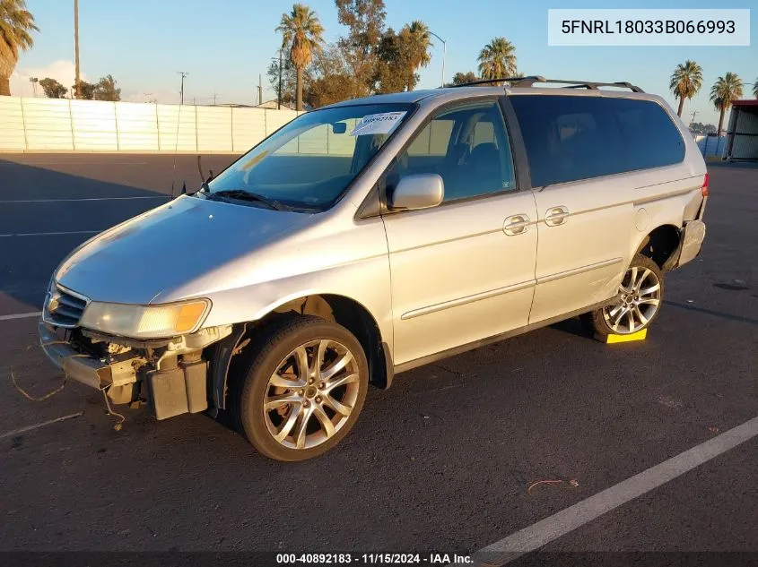 2003 Honda Odyssey Ex-L VIN: 5FNRL18033B066993 Lot: 40892183