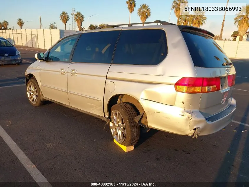 2003 Honda Odyssey Ex-L VIN: 5FNRL18033B066993 Lot: 40892183