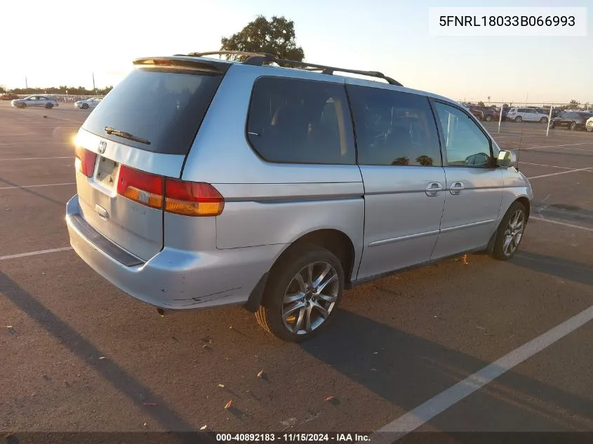 2003 Honda Odyssey Ex-L VIN: 5FNRL18033B066993 Lot: 40892183