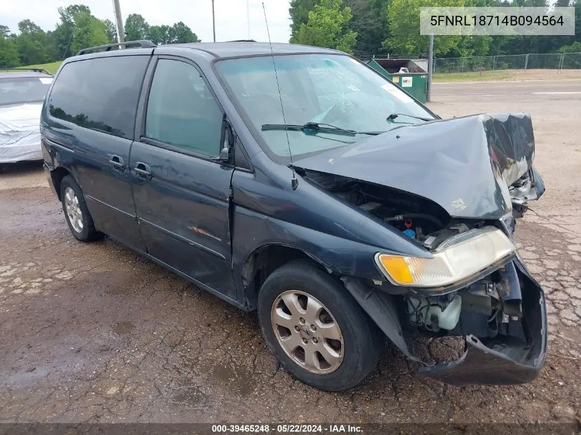 2004 Honda Odyssey Ex-L VIN: 5FNRL18714B094564 Lot: 39465248