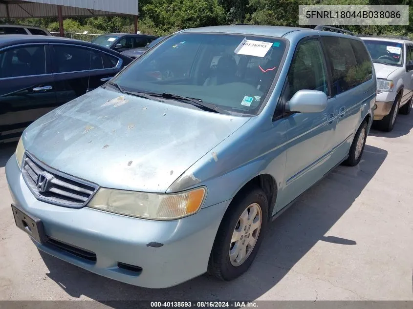 5FNRL18044B038086 2004 Honda Odyssey Ex-L