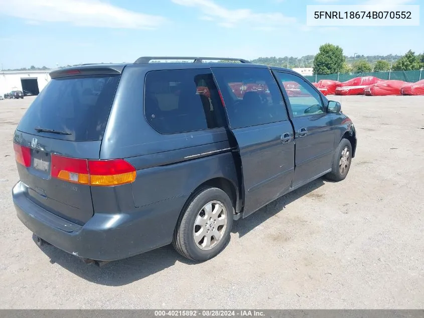 5FNRL18674B070552 2004 Honda Odyssey Ex