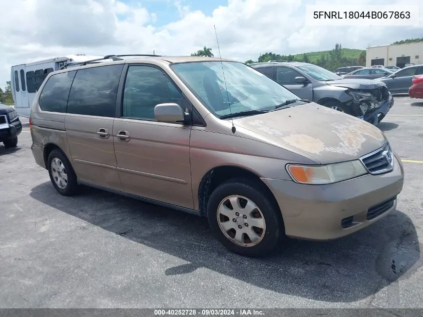 2004 Honda Odyssey Ex-L VIN: 5FNRL18044B067863 Lot: 40252728