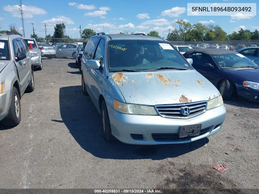 5FNRL18964B093492 2004 Honda Odyssey Ex-L