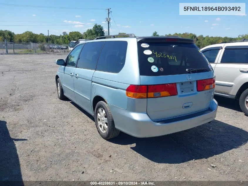 5FNRL18964B093492 2004 Honda Odyssey Ex-L