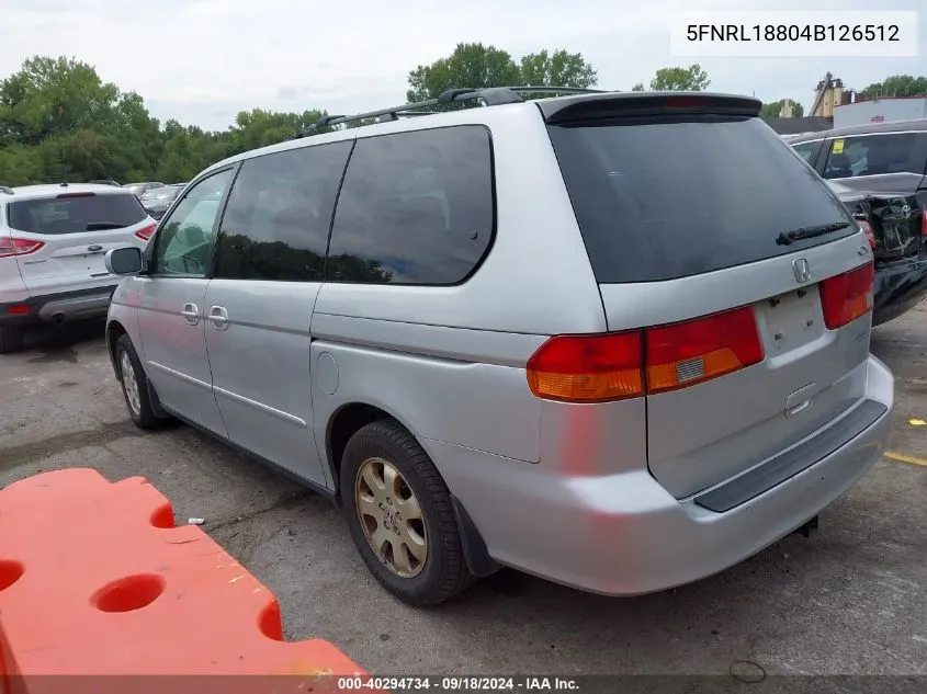 5FNRL18804B126512 2004 Honda Odyssey Ex