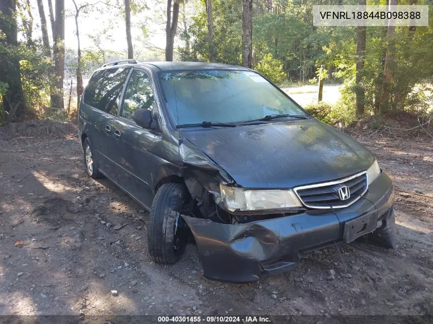 2004 Honda Odyssey VIN: VFNRL18844B098388 Lot: 40301455