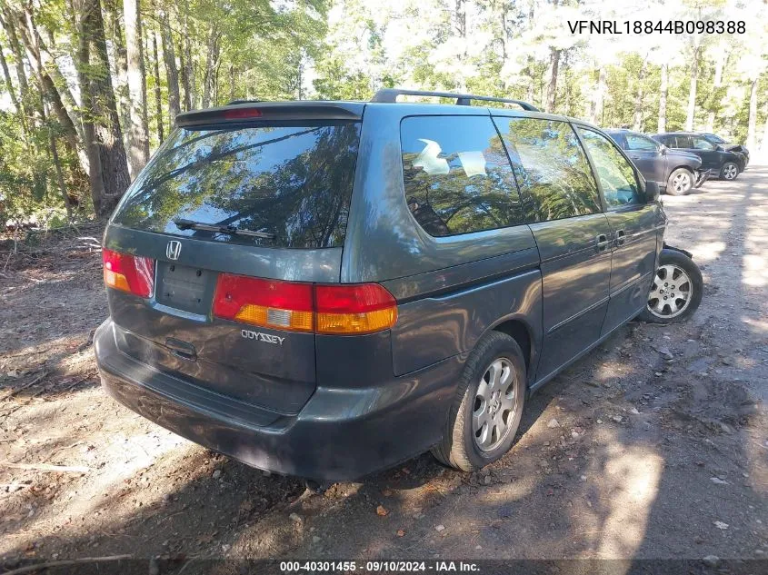 2004 Honda Odyssey VIN: VFNRL18844B098388 Lot: 40301455