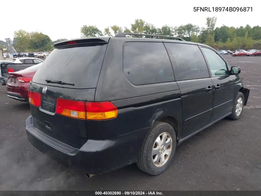 2004 Honda Odyssey Exl VIN: 5FNRL18974B096871 Lot: 40302690