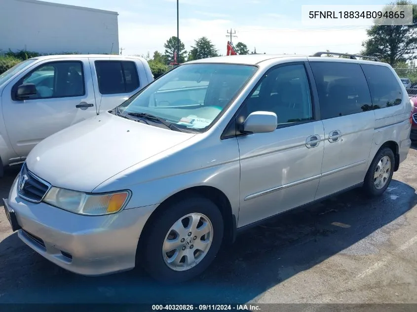 5FNRL18834B094865 2004 Honda Odyssey Ex