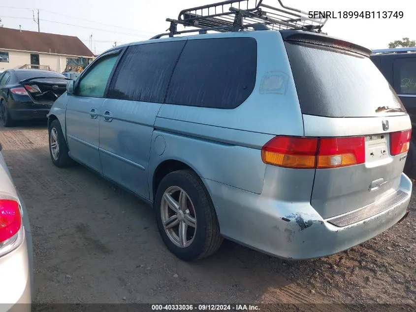 5FNRL18994B113749 2004 Honda Odyssey Ex-L