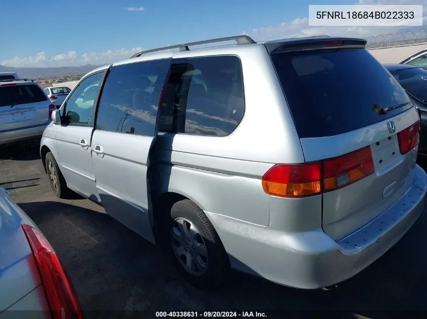 2004 Honda Odyssey Ex VIN: 5FNRL18684B022333 Lot: 40338631