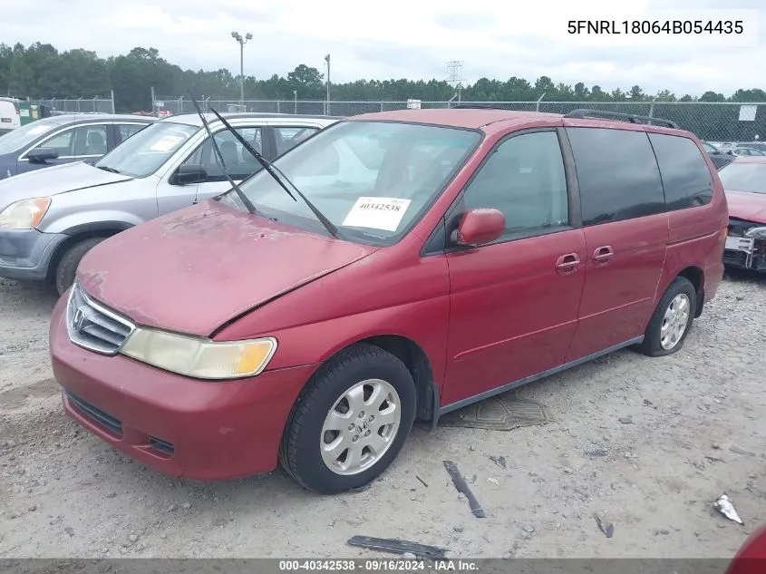 2004 Honda Odyssey Exl VIN: 5FNRL18064B054435 Lot: 40342538