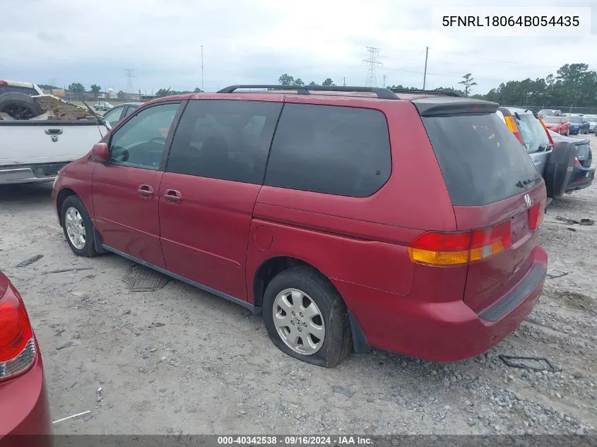 2004 Honda Odyssey Exl VIN: 5FNRL18064B054435 Lot: 40342538