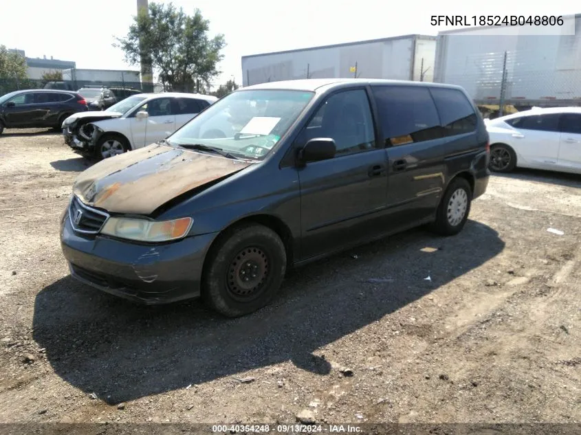 2004 Honda Odyssey Lx VIN: 5FNRL18524B048806 Lot: 40354248