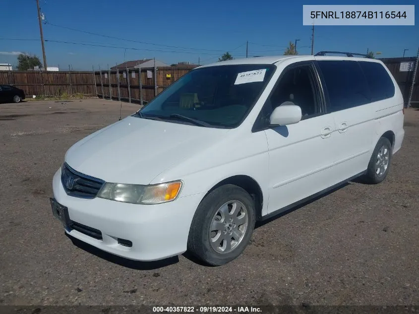 2004 Honda Odyssey Ex VIN: 5FNRL18874B116544 Lot: 40357822