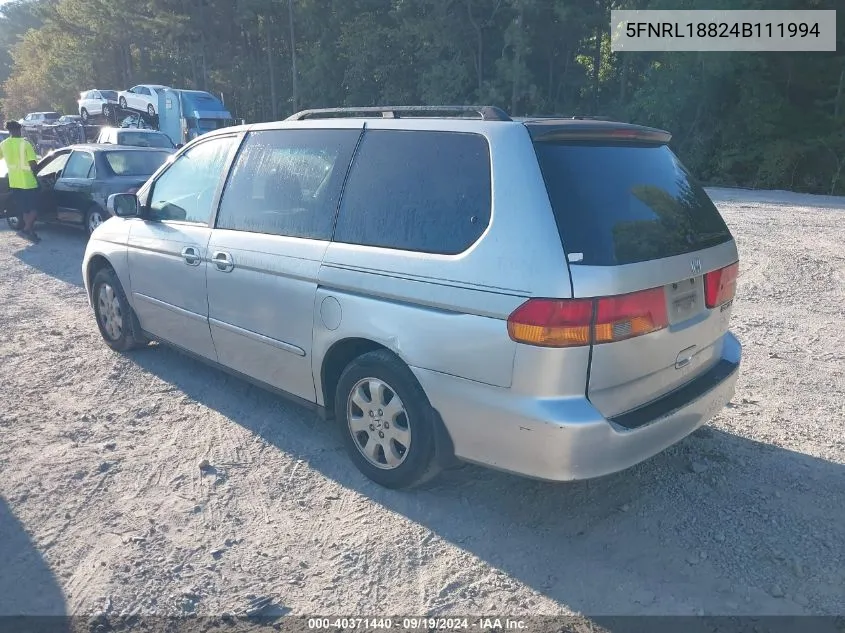 2004 Honda Odyssey Ex VIN: 5FNRL18824B111994 Lot: 40371440