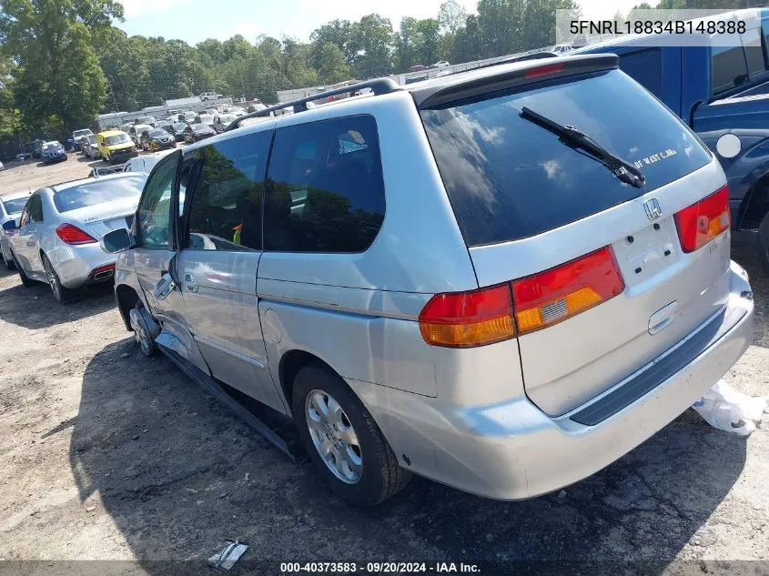 2004 Honda Odyssey Ex VIN: 5FNRL18834B148388 Lot: 40373583